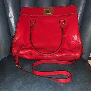 Michael Kors Red Leather Bag